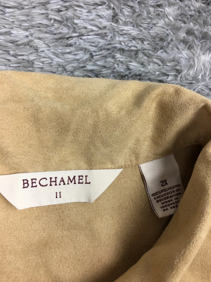 Camisa Bechamel Abotonada Mujer Talla 2X Beige Tostado Gamuza-Como Poliéster Foto 4 de 4