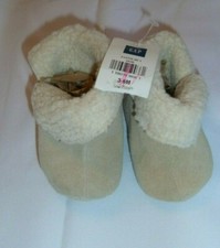 BABY GAP SUEDE LEATHER SHERPA BABY BOOTS BOOTIES SHOES 2 3-6 INFANT