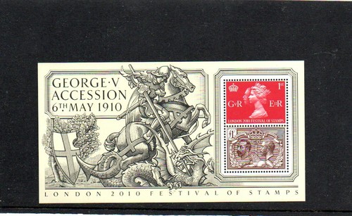 (#371) 2010 GB King George accession sheet UNMOUNTED MNH