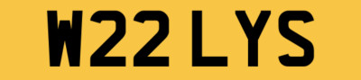 WILLY WILL WILLIAM WILEY NUMBER PLATE PRIVATE CAR REGISTRATION W22 LYS REG PLATE