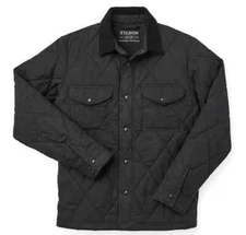 Filson Hyder Quilted Jac Shirt 20019390 Black CC Waxed Jacket Yellowstone