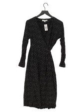 Uniqlo Wrap Midi Dress M in Black