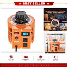 VEVOR 2000VA Variable Transformer 110V to 0-130V AC LCD Display