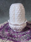 Vintage Fenton White Milk Glass 2Pc Fairy Lamp 4-1/2" Tall