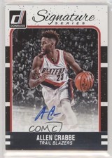2016-17 Panini Donruss Signature Series Allen Crabbe #10 Auto z1b