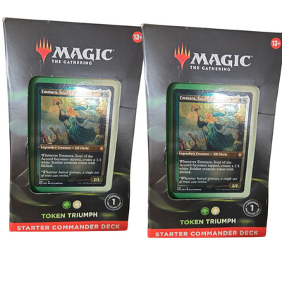 #ad #ad 2 Pack Magic The Gathering Starter Commander Deck Token Triumph Emmara New $66.00