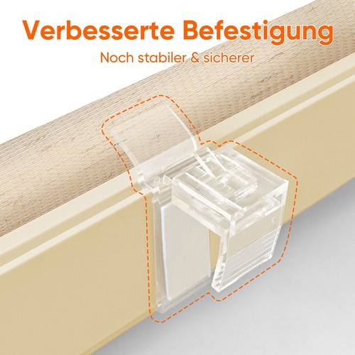 Doppelrollo Duo Rollo Klemmfix ohne Bohren blickdicht Fensterrollo Zebrarollo - Zdjęcie 49 z 77