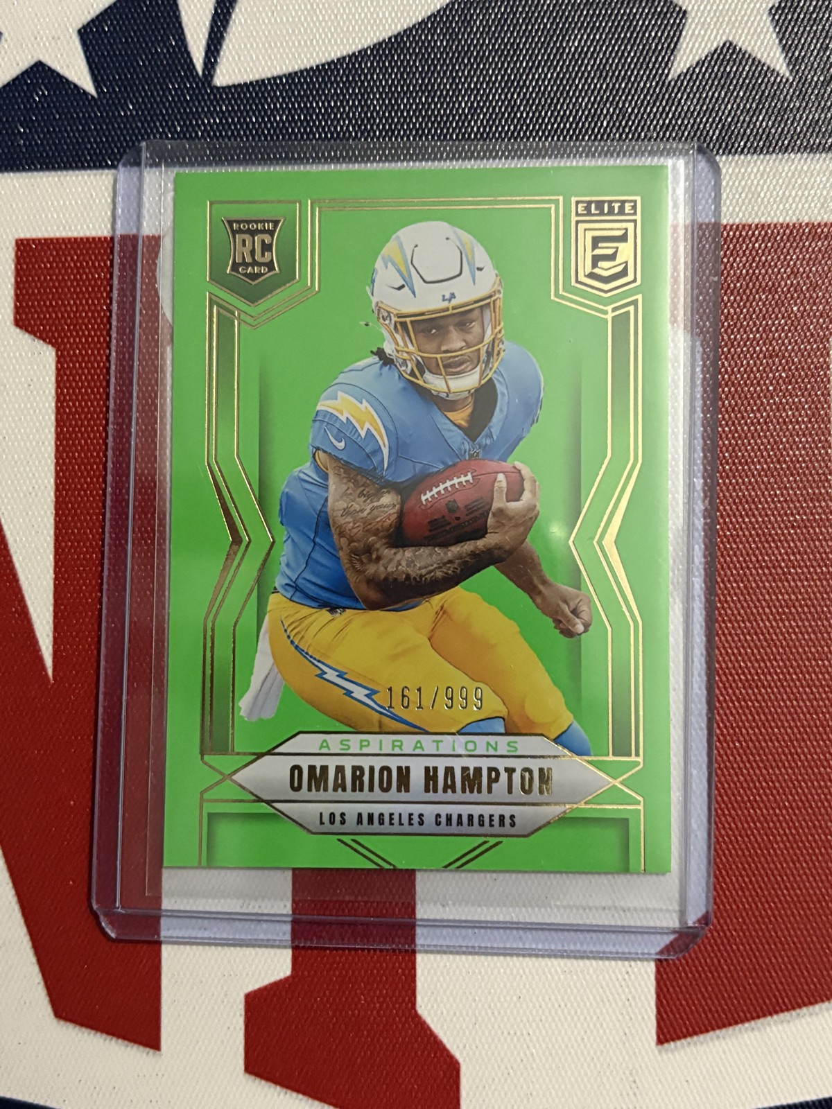 2025 Panini Donruss Elite - Omarion Hampton #132 Aspirations Lime Green /999!