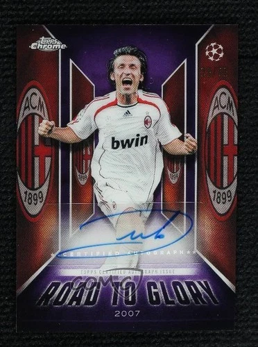 2025-26 Topps Chrome UEFA Club Competitions Purple Refractor 39/75 Andrea Pirlo