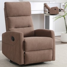 Manual Rocking Recliner Chair For Small Spaces 360  Swivel Rocker Chair Fabric
