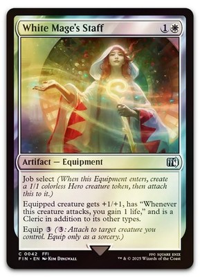 White Mage's Staff #42 (Foil) (NM) Final Fantasy FIN Magic MTG