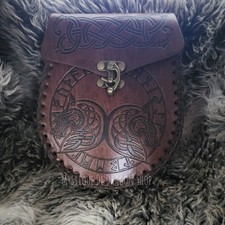 Braune Wikinger Tasche Mittelalter Tasche Braun Gürteltasche Larp Gewandung