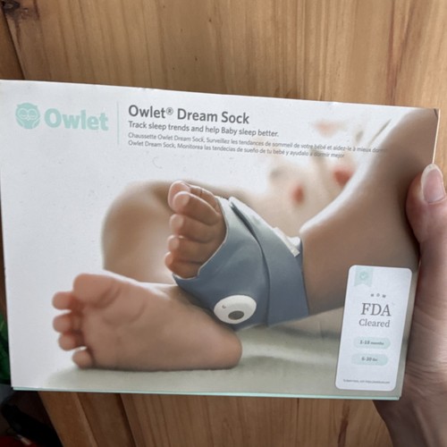 Owlet Dream Sock Bedtime Blue Baby Monitor Sleep Tracker Blue