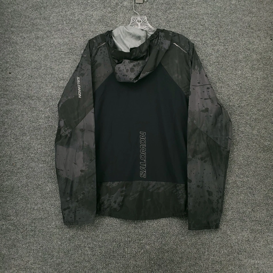 Salomon Jacket Womens S Small Gray Bonatti Cross Wind Full Zip Hooded Outdoor - Image 2 of 4