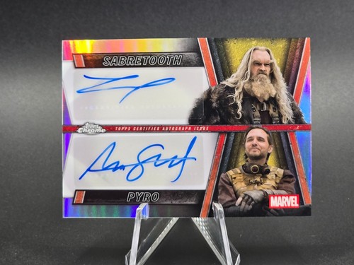 2025 Topps Chrome Marvel Deadpool SABRETOOTH PYRO Dual Auto Refractor TH-TA