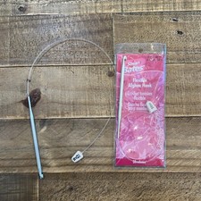 Silvalume Aluminum Flexible Afghan Crochet Hook 22" Size J10/6mm Gold/Silver