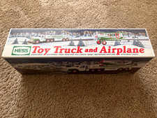 Hess Toy Truck and Airplane Collectible Boxed White Green Red