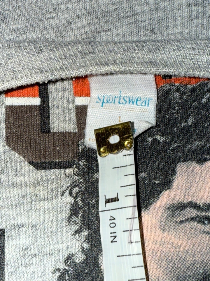 Vintage 80s Cleveland Browns Bernie Kosar Character T-Shirt Grey Large Rare - Image 4 of 4