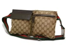 Gucci GG Canvas Monogram Waist Belt Bum Bag Fanny Pack Sherry Brown 0810a