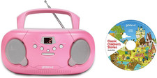 Groov E Orginal Boombox & Kids Story CD Bundle - Portable CD Player with Radio, 