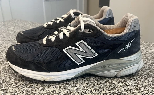 New Balance Men's 990v3 Made in USA Shoes Sneakers M990NV3 Navy Grey 8.5