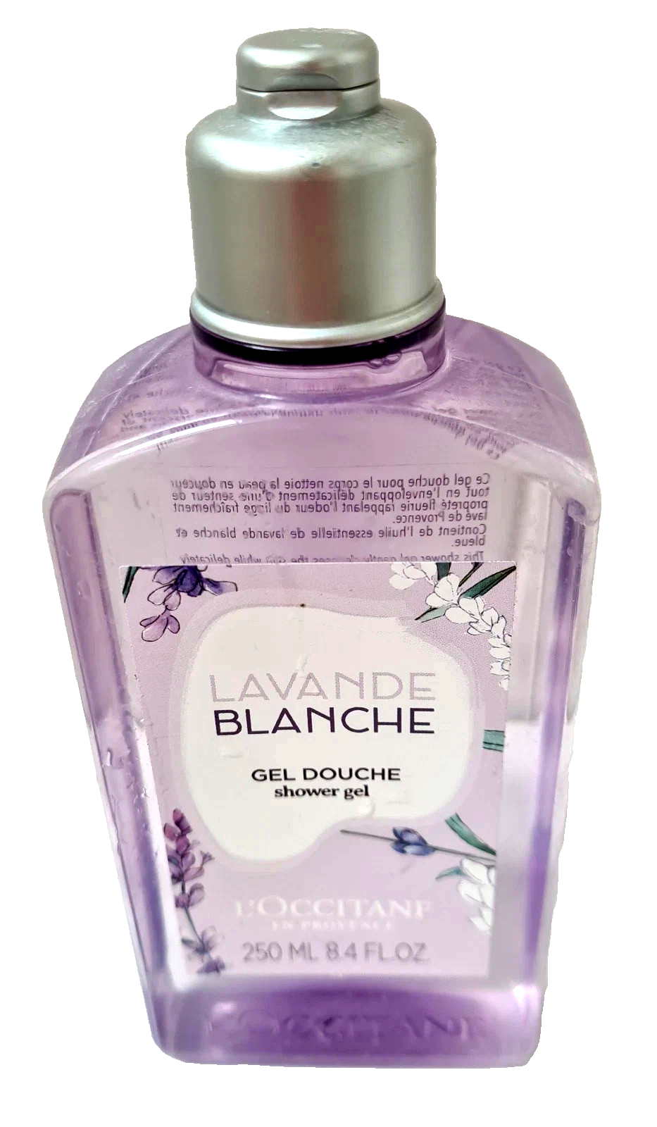 L'Occitane Lavande Blanche White Lavender Shower Gel 250ml Full Size New