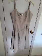 Talbots A Line Midi Dress Sz 8 Black White Check Spaghetti Straps