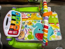 Fisher Price Kick  Play Piano Gym-excellent condition-w mirror  4 hanging toys