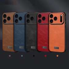 For iPhone 17 Pro Max/Air/17 Pro/17 Shockproof Leather TPU Mag Safe Case Cover