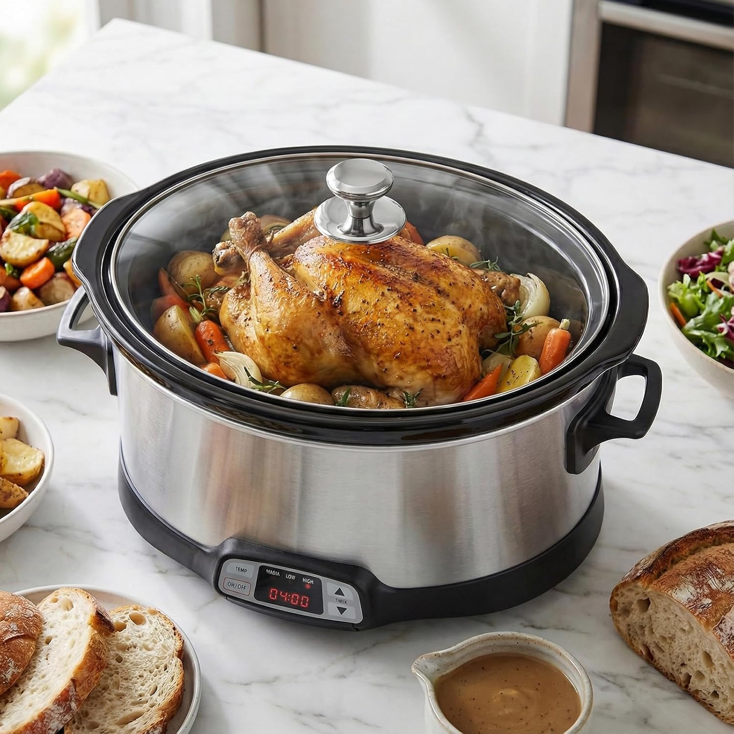 Oval Glass Lid 8 Quart Replacement for Hamilton Beach 33480 Slow Cooker, 8Qt Slo