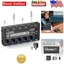Ultra-Compact 4-Channel Headphone Amp with Bass Boost and Stereo/Mono Switch