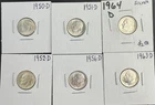 Lot of 6 Roosevelt Silver Dimes – 90% Silver - Pre-1965 Silver Denver Mint BU