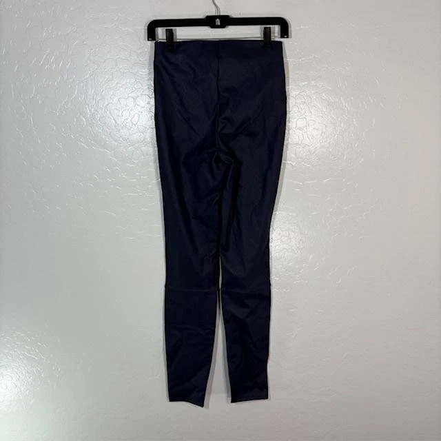 Leggings Good American Pants femininas de couro sintético azul médio cintura alta GLV327 - Imagem 4 de 4