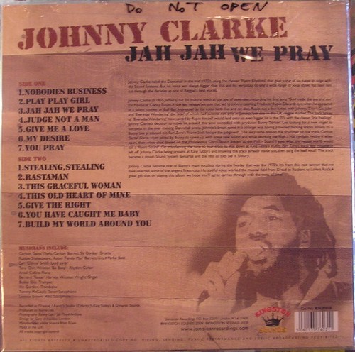 Johnny Clarke Jah Jah We Pray Vinyl LP NEW 2009 Roots Reggae (M / M) - Picture 2 of 2