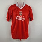 Liverpool Soccer Jersey Football Club England Carlsberg Adidas SS Shirt Mens L