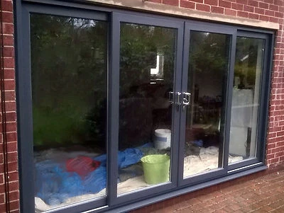 Grey uPVC 4-Pane Sliding Patio door 3000-3200mm wide #02 - Image 1 of 4