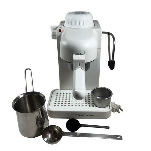 KRUPS 972A White IL Primo Espresso Cappuccino 4-cup Milk Frother Tested No Box - Picture 3 of 10