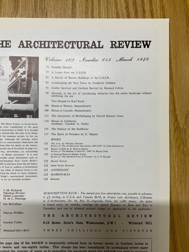 The Architectural Review Magazine 615 March 1948 - Foto 2 di 2