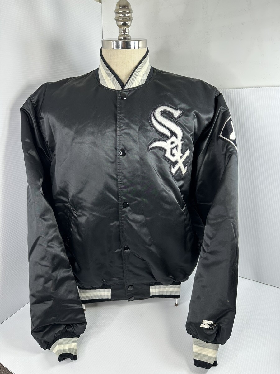 DIAMOND STARTER WHITE SOX ジャケット サイズ: L Vintage CHICAGO WHITE SOX Diamond STARTER Jacket Satin Sewn