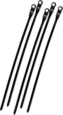 100 PACK 8'' INCH BLACK ZIP TIES w/ MOUNTING SCREW NAIL HOLE NYLON CABLE TY WRAP
