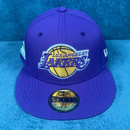 New Era 59FIFTY Los Angeles Lakers Purple 17X NBA Final Champions Hat 7 1/4 New