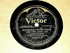 JESSE CRAWFORD-Somewhere A Voice Is Calling (1925) VICTOR 10" 78 Shellac Single