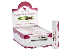 FOREVER LIVING ALOE LIPS Box of 12-Aloe Leaf Extract Jojoba Seed Oil Beeswax
