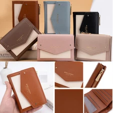 Women Small Wallet Card Slot Change Purse Pocket Leather Wallet Card Holder Bag