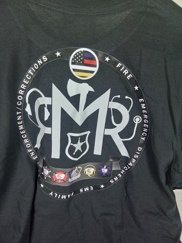Camisa First Help At&t First Net Corrections Estampada Grisácea Negra Para Hombre 2XL - Imagen 4 de 9