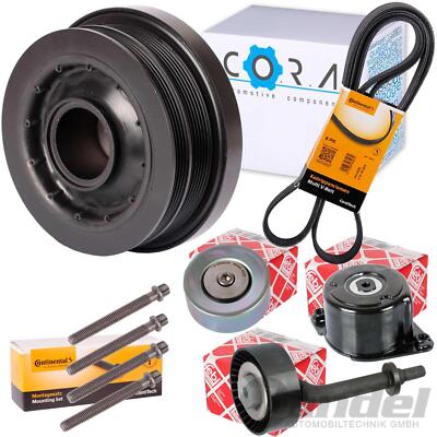 RIEMENSCHEIBE KURBELWELLE+RIEMEN+SPANNARM+ROLLE passend für BMW E46 E60