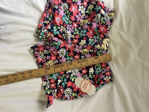 Wonder Nation Girls Pull-On Shorts Green Floral Size Medium 7-8 NWT (WTF39)Q4 - Picture 4 of 4