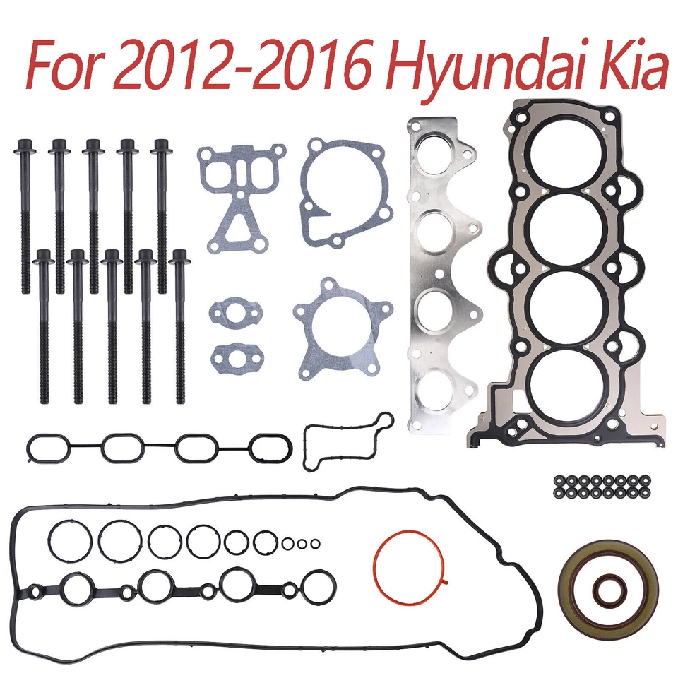 Engine Head Gasket Kit Fit For 2012-2019 Hyundai Kia Accent Rio 1.6L L4 DOHC - Imagem 2 de 4