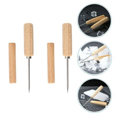 Eiswürfelzerkleinerer Brechen Ice Pick Edelstahl Ice Pick Holz Griff