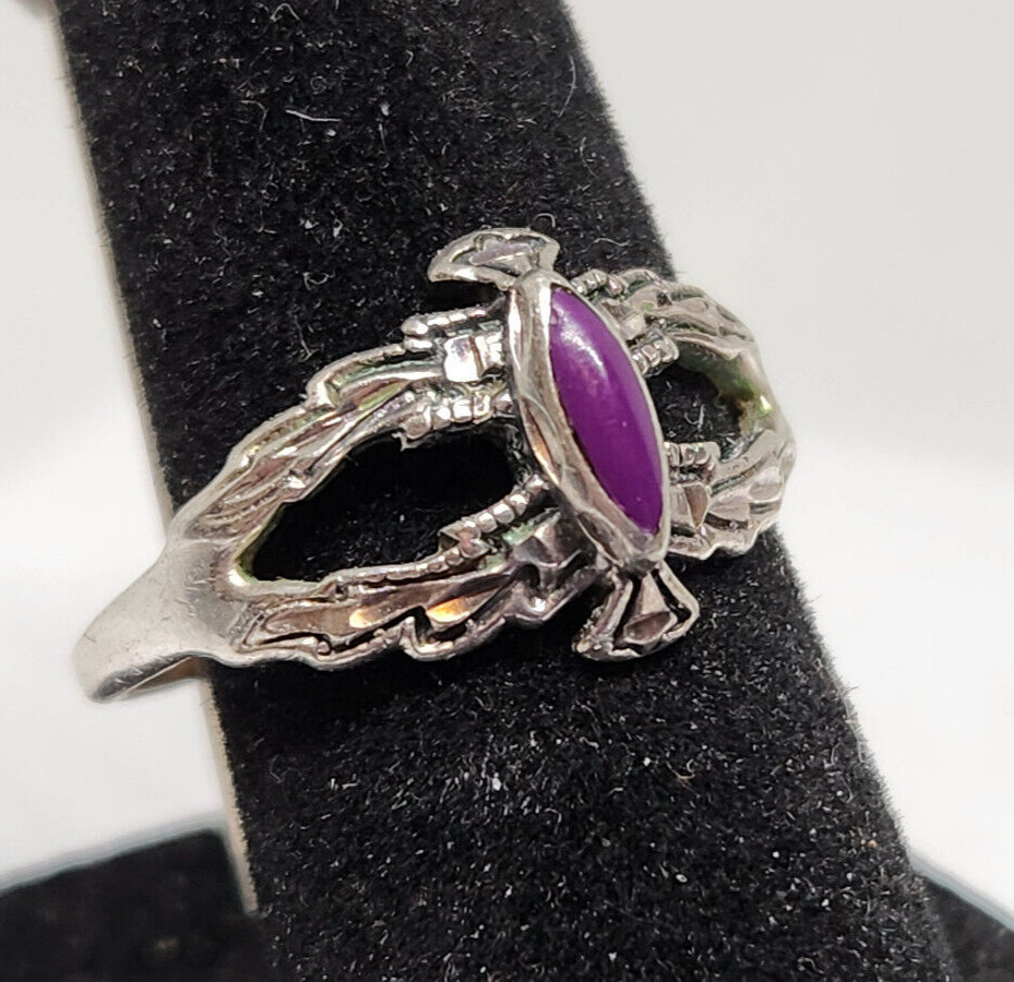 Silver Cloud Sterling Silver Sugilite Ring – Size… - image 6